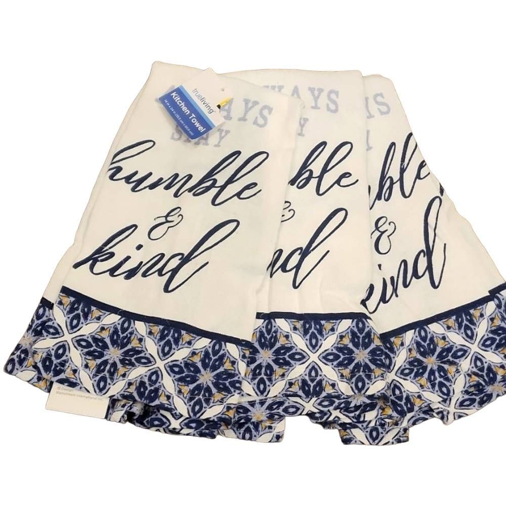 True Living AlwaysvStay Humble & Kind Kitchen Hand Towels